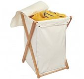 Foppapedretti Angel wasmand Rechthoekig Beuken, Katoen, Kunststof, Multiplex Beige, Zwart