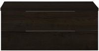 BES LED Seville Badmeubelset 120 cm - 2 Laden Esu - Wastafelblad Black Oak Edge Greep