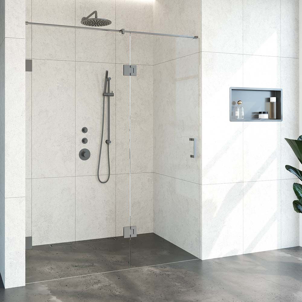 Tapo Creative profielloze nisdeur links 2 delig 160x200cm gunmetal