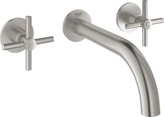 GROHE Atrio Driegats Wastafelkraan - Inbouw - Supersteel (rvs)