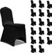 vidaXL Housse de chaise stretch 18 pièces noir