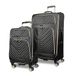 Kenneth Cole Reaction Women's Chelsea 2-Piece 20"/28" Chevron Quilted Softside Expandable 8-Wheel Spinner Luggage Set, Black