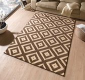 Hanse Home Modern vloerkleed ruiten Diamond - donkerbruin/beige 120x170 cm