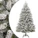 vidaXL Sapin de Noël artificiel avec charnières et neige 240 cm