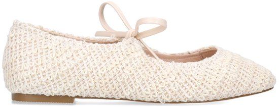 Sacha - Dames - Witte gevlochten ballerina's - Maat 38