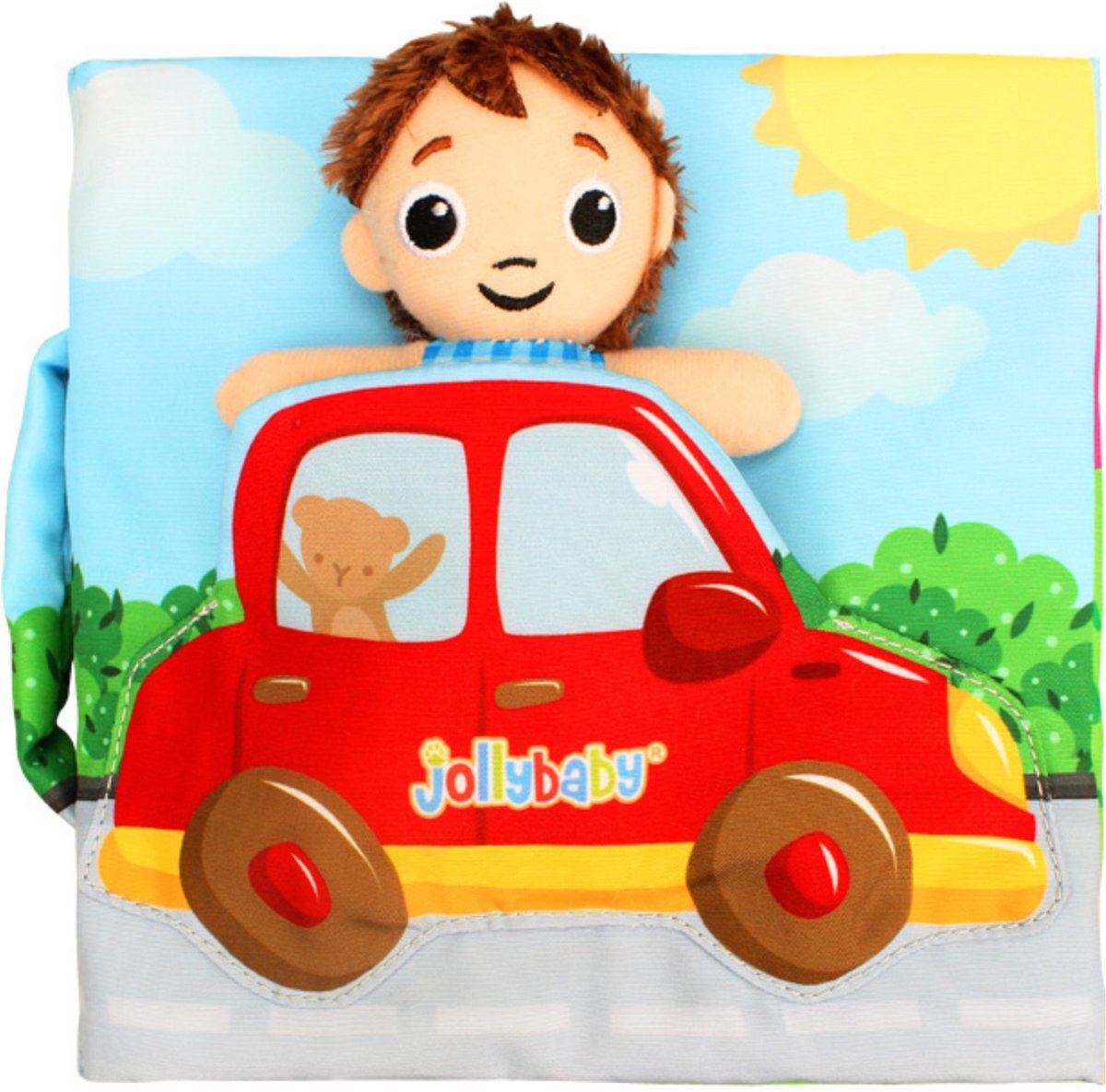 JollyBaby Baby speelgoed/knisperboekje / Educatief Baby Speelgoed /Zacht Baby boek /Zacht Speelgoed/Speelgoed voor baby/ Speelgoed Voor Kinderen/baby boekje/ "little driver"thema