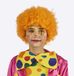 Faram Party Carnaval verkleed Clownspruik met krulletjes - oranje - volwassenen