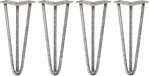 MonsterShop Skiski pieds de table épingle à cheveux - acier - 4x30,5 cm - 3 tiges 12mm