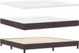 vidaXL Boxspring bed met hoofdeinde Donkerbruin 200 x 200 cm Stof