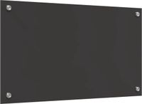 vidaXL Keukenachterwand Donkergrijs 70 x 40 cm gehard glas