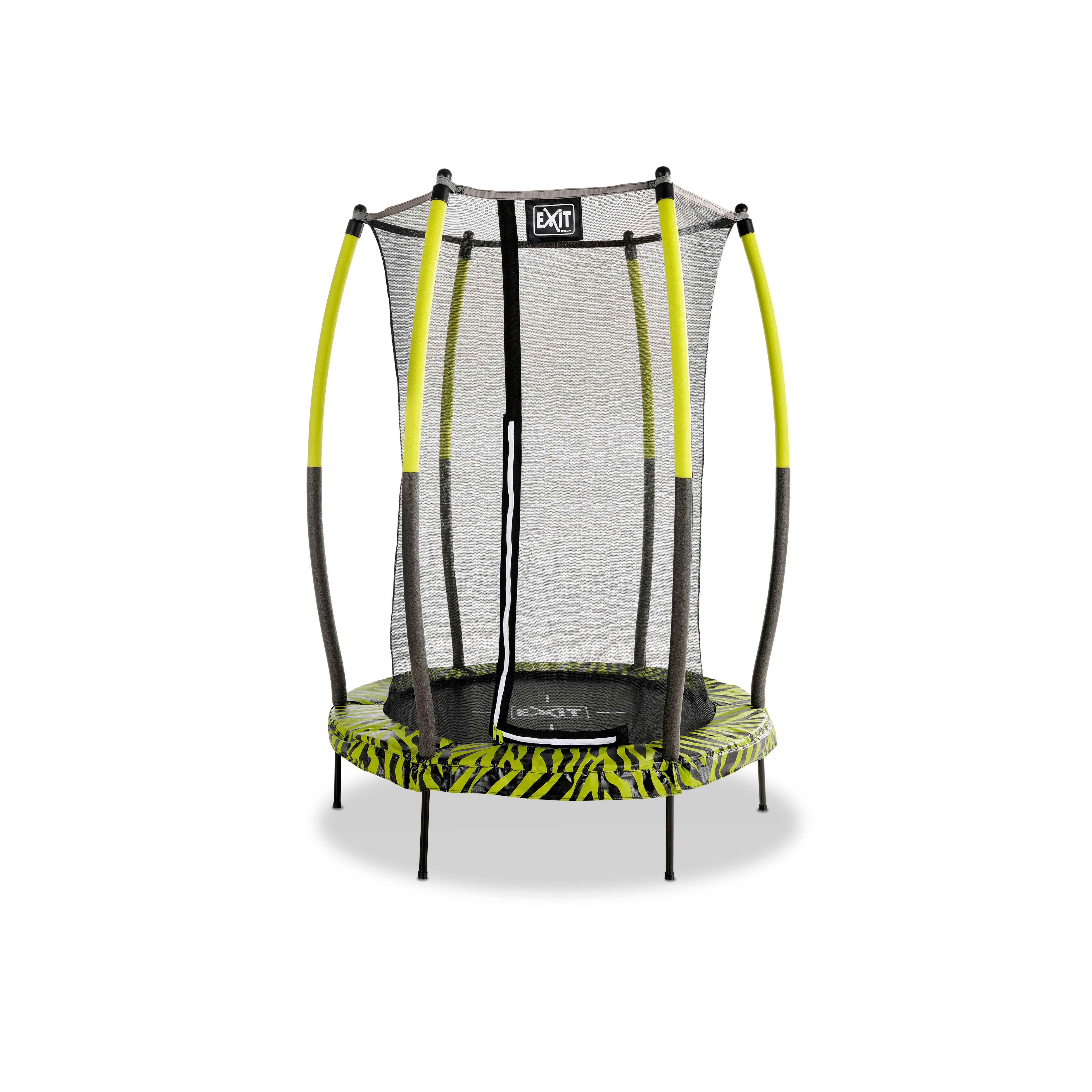 Exit Tiggy junior trampoline met veiligheidsnet ø140cm - zwart/groen