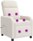 vidaXL Relaxstoel Crèmekleurig Bouclé