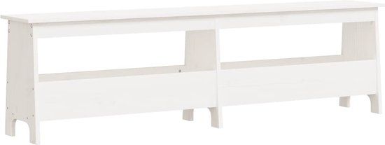 vidaXL Halbankje 160x28x45 cm massief grenenhout wit