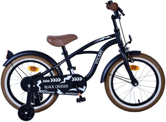 Volare Black Cruiser 16 Inch Kinderfiets - Zwart - 21602-SACB