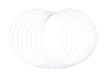 Rayher 25214102 metalen ringen, 10 stuks (verpakking van 1), 25 cm diameter, wit gecoat, dikte ca. 3 mm, draadringen om mee te knutselen, om in te pakken, dromenvanger, bloemisterij, trouwkrans, hoepels