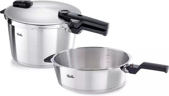Fissler Vitaquick Premium Snelkookset - 4L + 8L - RVS