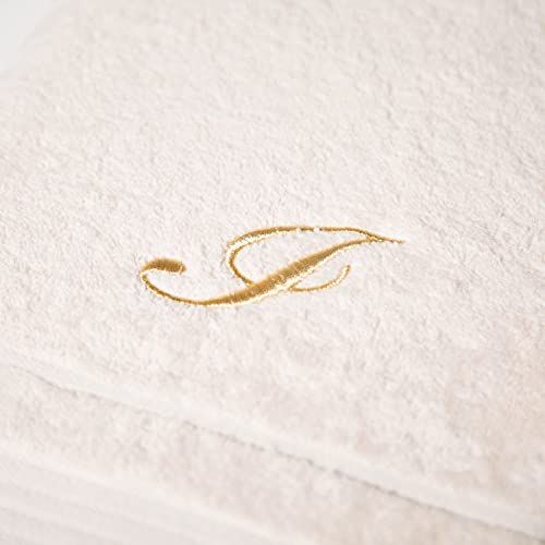 Caleffi Handdoek met gastendoekje 71359 - ivoorkleurig - katoen