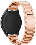 Strap-it Stalen schakel bandje 20mm - RVS bandje geschikt voor / Active / Active2 / Galaxy Watch - / Venu - SQ - Amazfit GTS / GTS 2 / Bip - Rosé goud - Geschikt voor Alle smartwatches van 20mm