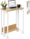 Merkloos Relaxdays Opklapbaar Bureau 60x75x50 cm Naturel/Wit