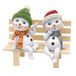 Dekohelden24 Set van 2 sneeuwkinderen met muts en sjaal in rood/groen, afmetingen (l x b x h): 6,5 x 6,5 x 12 cm, 12 cm