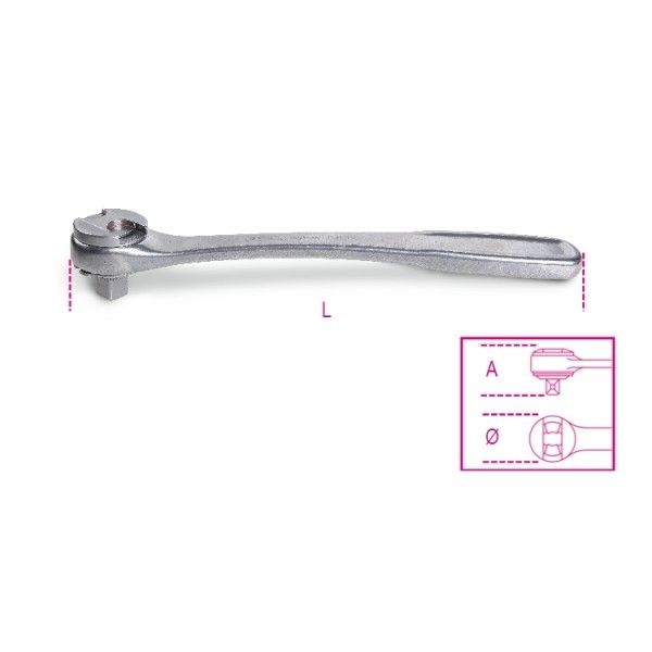 Beta 920/55INOX 1/2" omschakelbare ratel | 72 tands | roestvast staal
