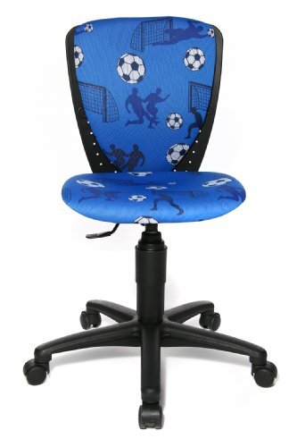 Topstar S'Cool 3 Bureaustoel Voor Kinderen, Blauwe Bekleding met Voetbalmotief