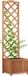 Merkloos Relaxdays Klimrek met plantenbak - 25 liter - weerbestendig - vrijstaand - 147 cm