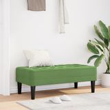 vidaXL Bank met kussen Lichtgroen 113 x 57 x 39 cm Fluweel