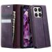 Caseme Étui portefeuille Xiaomi 17 Caseme 033 en texture de veau avec blocage RFID - Violet