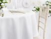PartyDeco Tafelkleed - Rond - Wit - 280 cm - Polyester