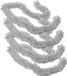 Gerimport Guirlandes de Noël - 4 pièces - Argent - Feuille métallique - 180 cm