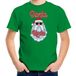 Bellatio Decorations kerst t-shirt voor kinderen - Kerstman - Santa Rocks - groen - Kerstdiner 164/176