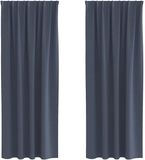 vidaXL Blackout Gordijnen met Ringen 2 stuks Antraciet 225 x 140 cm
