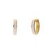 Lucardi Dames Stalen goldplated oorringen met kristal 16mm