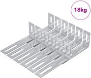vidaXL Anti-tip beugel 1268 Zilver 74,5 x 15 x 32 mm IJzer