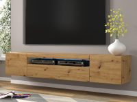 Mobistoxx AUREO Meuble tv-hifi 3 portes 200 cm chêne artisan avec led