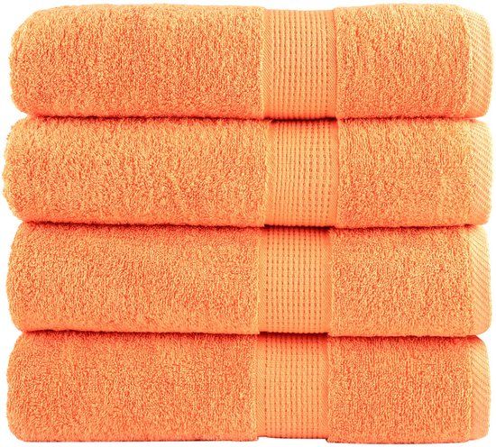 vidaXL Badhanddoeken SOLUND 4 stuks 600 g/m² 70x140 cm Oranje