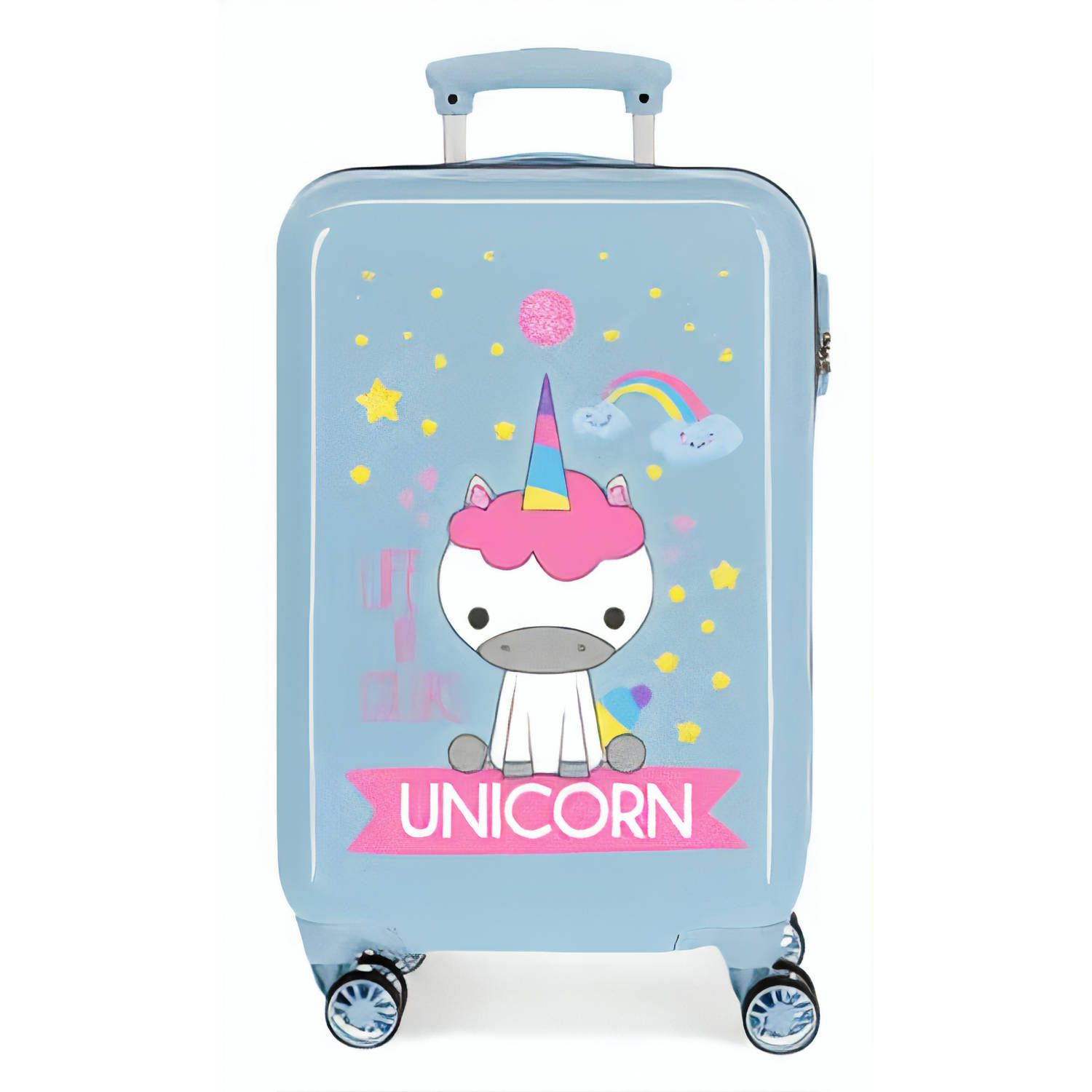 Roll Road roll road kinderkoffer unicorn 32 liter abs 55 cm blauw/roze