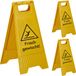Relaxdays Waarschuwingsbord - set van 3 - let op glad - opvouwbaar