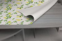 GEMITEX Bedrukte tafelbescherming, gemaakt in Italië, antislip, schokbestendig, dubbelzijdig, citroenen 1414, 140 x 140 cm