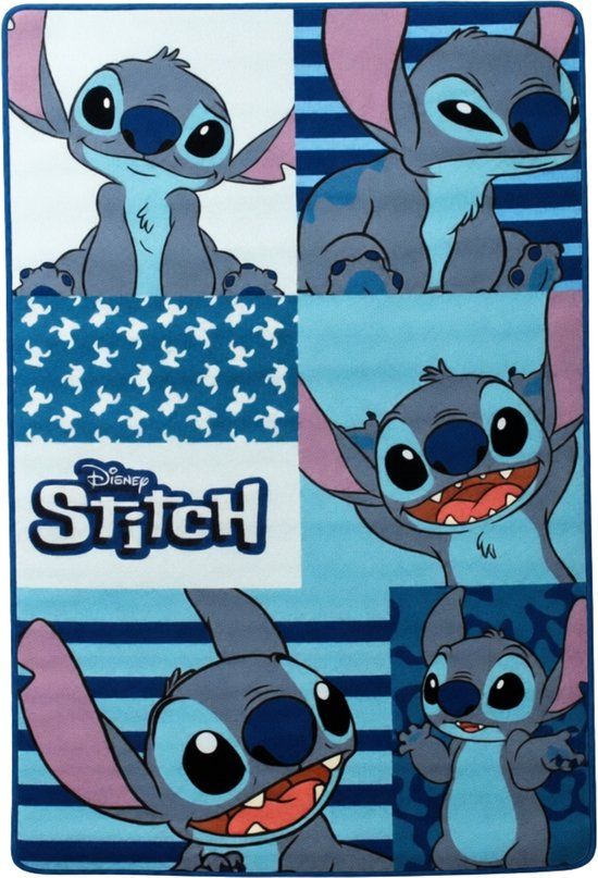 Lilo & Stitch Vloerkleed Blauw Polyester Rechthoekig 80x120 cm