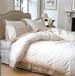 Chantilly Bettenset, blanc, 100% coton, 200 fils, avec bordure en lin