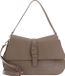 FURLA Leren Schoudertas Handtas Flow Top Handle Greige Taupe