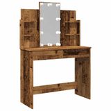 VidaXL Kaptafel met LED-verlichting, 96x40x142 cm, oud houtkleurig