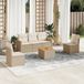 Maison Exclusive - Salon de jardin 6 pièces avec coussins, polyrotin beige