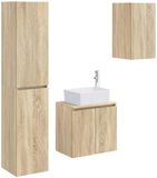 vidaXL Badkamermeubel Set 3 st Sonoma Eiken 33 x 34,5 x 160 cm