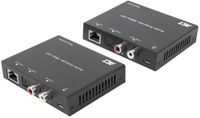 ACT Digitale of analoge audio extender set over CAT5e/6, met DAC, tot 300 meter
