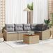 Maison Exclusive - Set de 6 bancs de jardin, beige et gris clair, en polyrotin