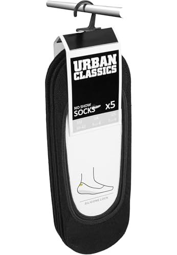 Urban Classics Invisible Socks 5-Pack Unisex Sokken - Zwart - EU 35-38