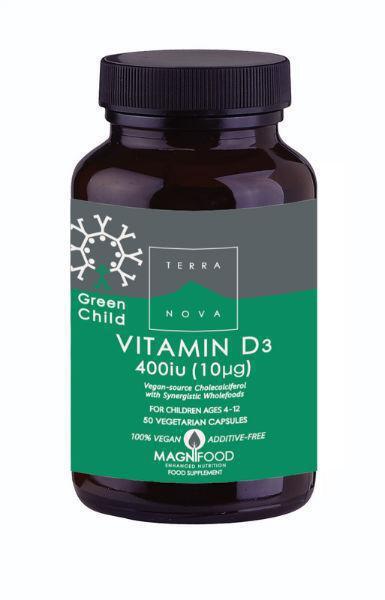 Terra Nova Green child vitamin d3 400 iu 50 capsules